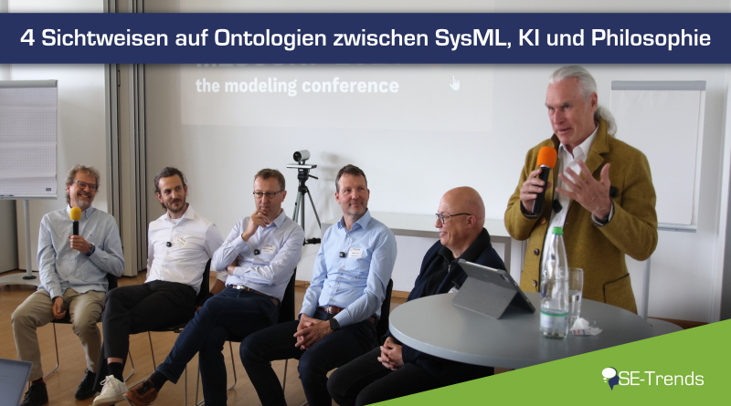 Four perspectives on ontologies between SysML, AI, and philosophy
